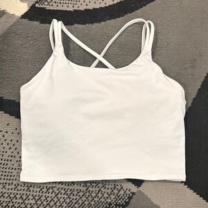 White Strappy Women's workout Top